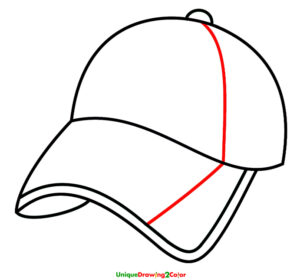 How to Draw a Baseball Cap Step-7