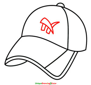 How to Draw a Baseball Cap Step-8