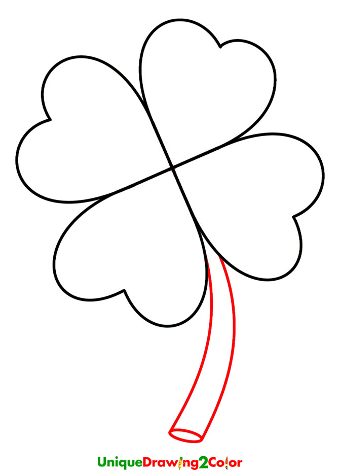How to Draw a Four Leaf Clover Step by Step Instructions with Pictures