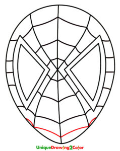 How to Draw Spiderman Face Step-11