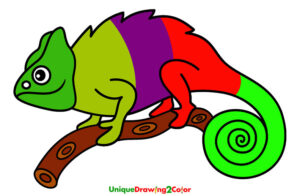 How to Draw a Chameleon Step-10