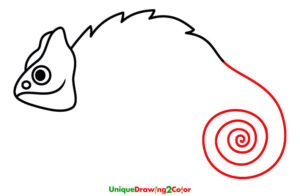 How to Draw a Chameleon Step-5