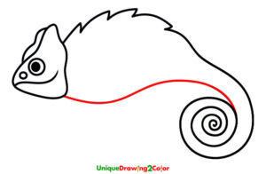 How to Draw a Chameleon Step-6
