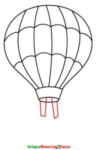 How to Draw a Hot Air Balloon Step-7