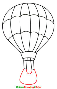 How to Draw a Hot Air Balloon Step-8