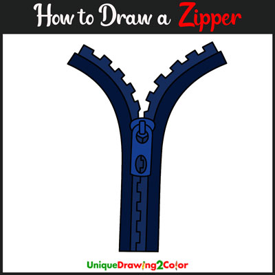 How to Draw a Zipper (Step by Step Drawing Guides)
