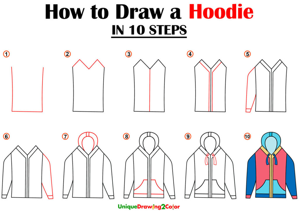 How to Draw a Hoodie Step by Step