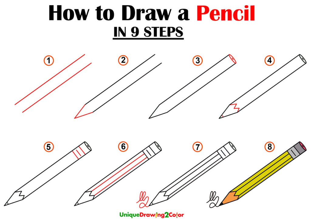 How to Draw a Pencil in 8 Steps (with Video Tutorial)