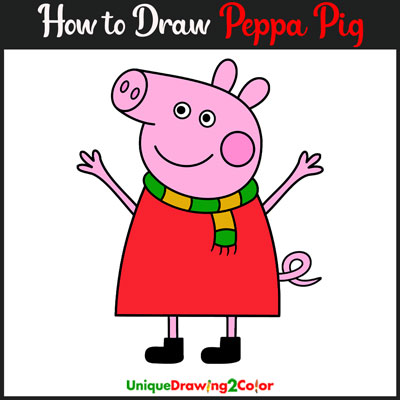 How to Draw Peppa Pig in 13 Easy Steps (with Video Tutorial)