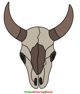 How to Draw a Cow Skull Step-12