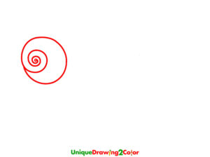 How to Draw a Snail Step 1