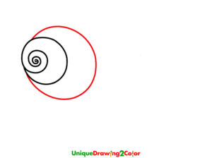 How to Draw a Snail Step 2
