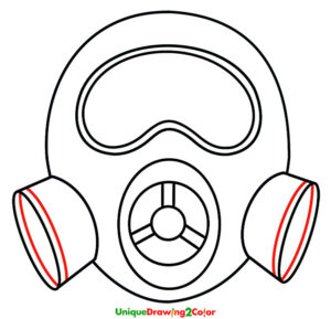 How to Draw a Gas Mask Step 10