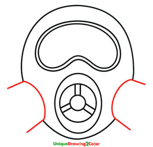 How to Draw a Gas Mask Step 8