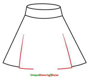 How to Draw a Skirt Step 4