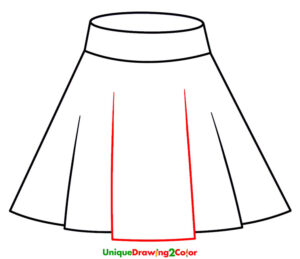 How to Draw a Skirt Step 5