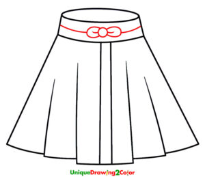 How to Draw a Skirt Step 7