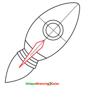How to Draw a Rocket Step 6