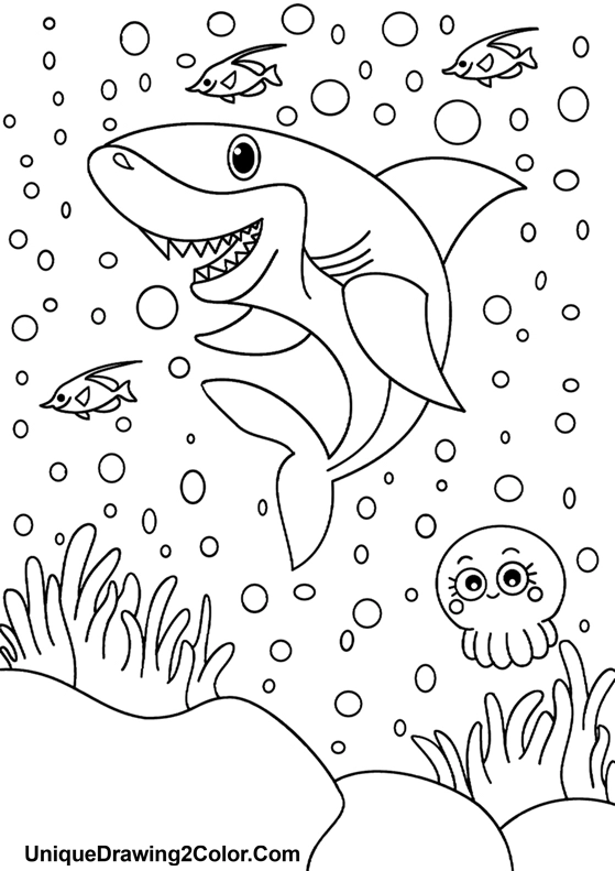 Baby Shark Coloring Pages to Print