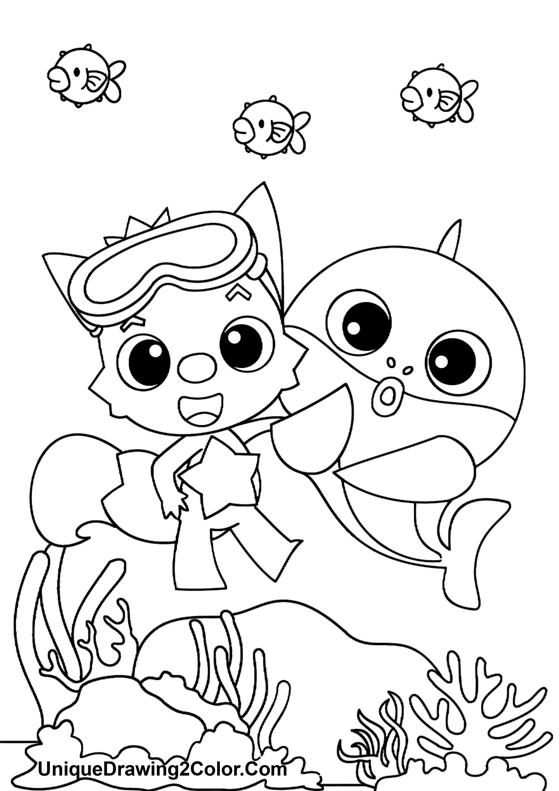 Pinkfong Baby Shark Coloring Pages