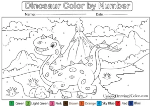 Dinosaur Color by Number