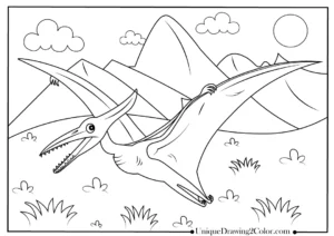 Pterodactyl Coloring Pages