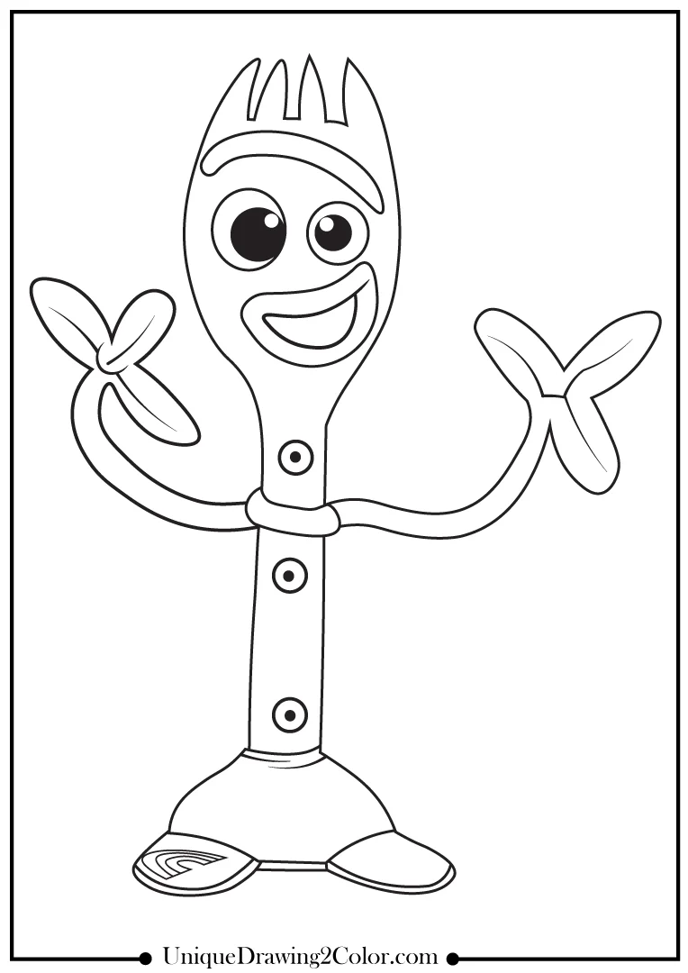 Forky Coloring Pages
