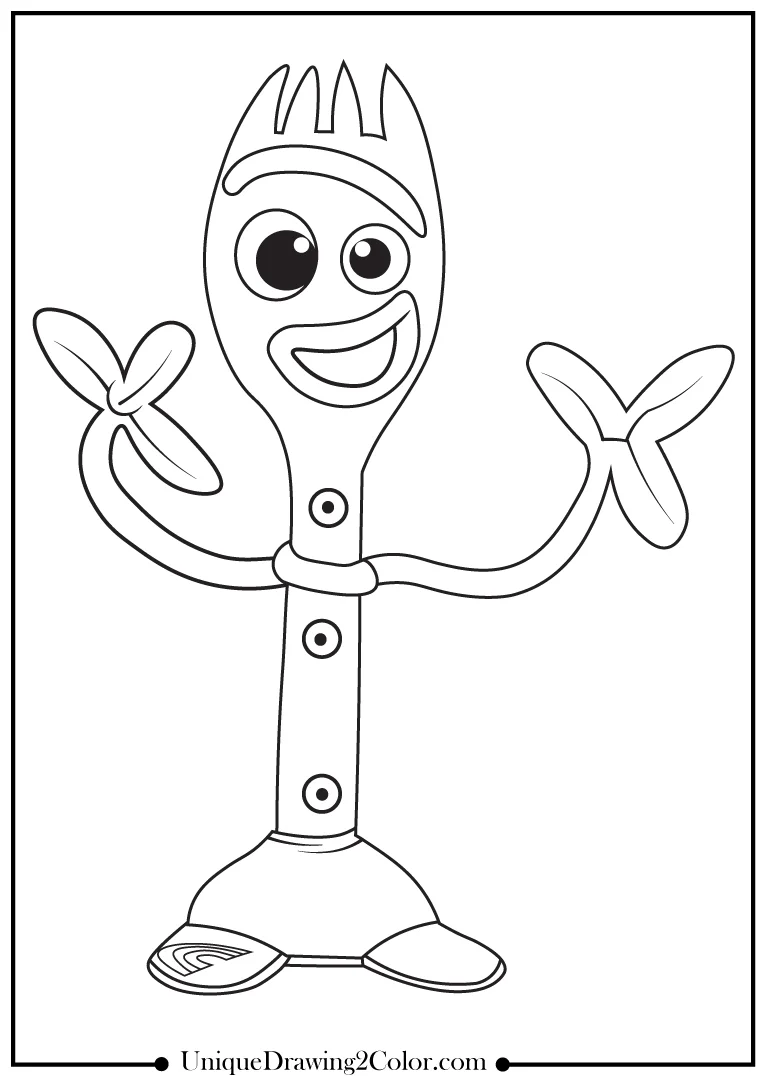 Toy Story 4 Forky Coloring Pages 2025 Toy Story 4 Forky Coloring Pages 2025