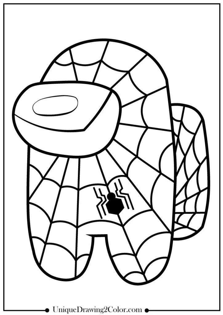 Spiderman Among Us Coloring Page