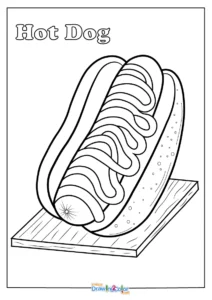 Hot Dog Coloring Pages