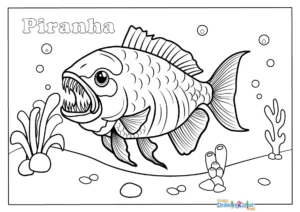 Piranha Coloring Pages