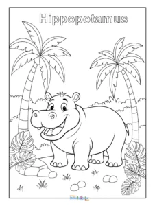 Hippopotamus Coloring Pages