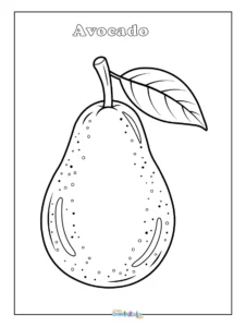 Avocado Coloring Pages
