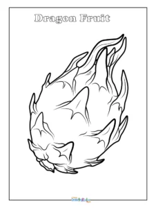 Printable Free Dragon Fruit Coloring Page