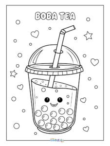 Boba Tea Coloring Pages